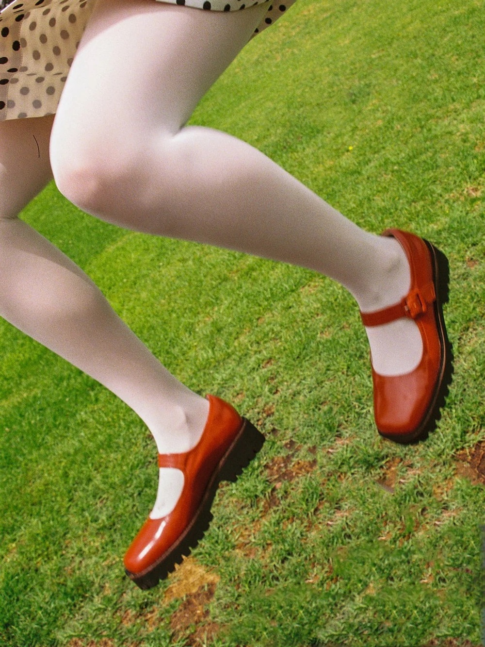 INTENTIONALLY BLANK VERONICA BOX LEATHER LUG SOLE MARY JANE - Picture 3 of 5